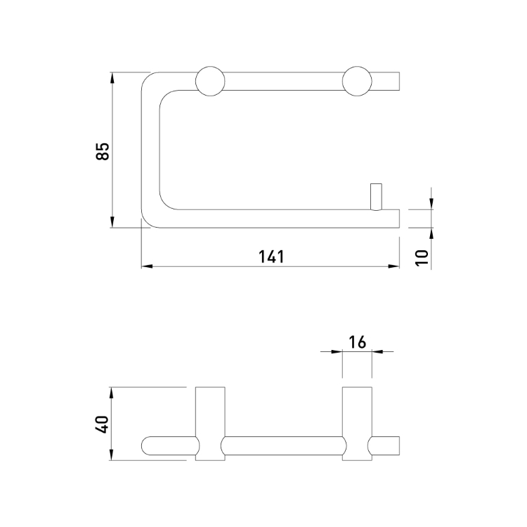 SINGLE TOILET ROLL HOLDER STAINLESS STEEL Venesta